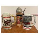 Budweiser & musical Beer Steins