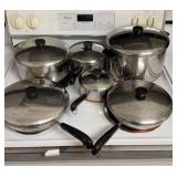 Set of Revere Ware Pots & Pans