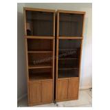 2 piece Media Cabinet Set 16.5c22x76 inches tall