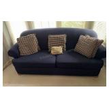 Blue Upholstered Sofa 85 inches wide 38 inches