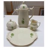Donegal Parian Tea Set Sugar, Creamer & Plate