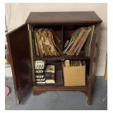 Basement Record Cabinet W/ Records