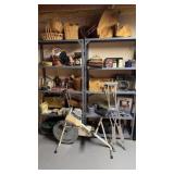 Basement metal Shelves & Contents