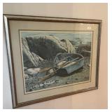 Signed Row Boat Print 25x32
