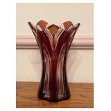 Czech Crystal Vase 6 inches tall