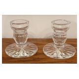 Unmarked Crystal Candle Holders