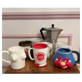 Novelty Mugs & Coffee Maker