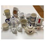 Group of Coffee mugs, Tea Pots & More