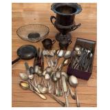 Various Stainless & Plated Flatware & Table Wares