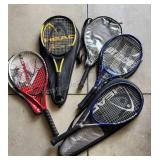 Group of Tennis Racquets crusty grips
