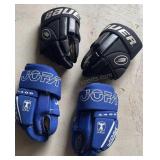 Adult Size Bauer & Jofa Hockey Gloves