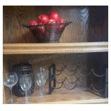 Wine Rack, Glasses & Kitchen decor