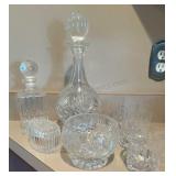 Crystal Rock Glasses, Decanter & More