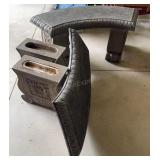 Pair of Faux Cement Garden Benches