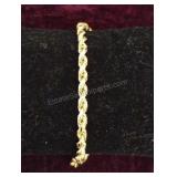14kt Gold Rope Chain Bracelet