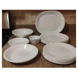 Corelle White Dishes 9 Dinner Plates, 11 Salad