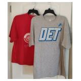 Detroit Lions and Red Wings T-shirt Size XL