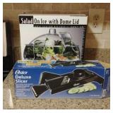Salad on Ice Bowl and Oster Deluxe Slicer