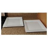 Large Crate and Barrel Square Serving Plates