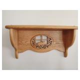 Handscrolled Oak Shelf 10x19