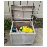 Outdoor Storage Cube w Contents 23x23x18