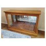 Oak and Glass Cabinet 30x44x14