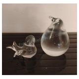 Art Glass Penguin and Bird
