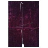 Sterling Silver 925 Thin 18in Chain w Stone