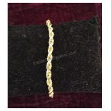 14kt Gold Rope Chain Bracelet