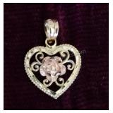 14kt Black Hills Gold Heart Pendant