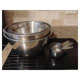 Stainless Mixing Bowls and Measuring Cups