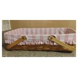 Longaberger Handled Basket , w/Cover & Liner