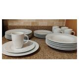 IKEA White Dinnerware Service for 6 except 5 mugs