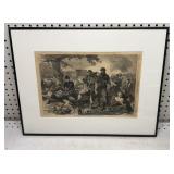 Framed 1862 News Print 16x21