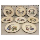Fondeville porcelain souvenir plates 'Cheers'