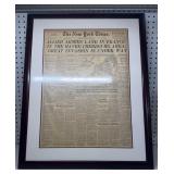 Framed New York  Times Front Page June 6th 1944