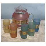 MCM Frosted Glasses & Pitcher