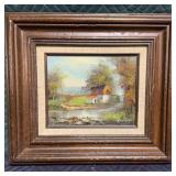 Signed Bentley Country Landscape on Canvas 16x18