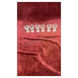 Set of vintage pressed and cut crystal shot