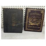 Antique History Book Of the World Copyright 1887