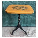 L. hitchcock Stenciled Side Table 12.5x14.5x21