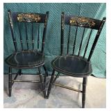 Nichols & Stone stenciled Spinal Chairs