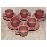 Set of Fiesta Ware Cups & Saucers