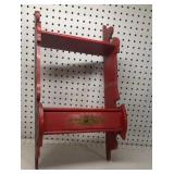 21 inch Red Painted Wall Shelf
