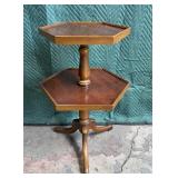 George III style dumbwaiter table 27 inches tall