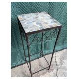 Slate Top Metal Plant Stand 11x11x28