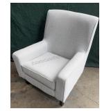 Small Light Gray Upholstered Arm Chair