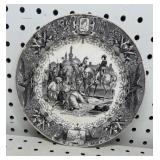 printed battle scene of Napoleon Bonaparte black