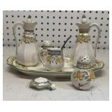 Miniature ï¿½sculptured daisyï¿½ tea set (some