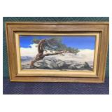 Signed Landscape on Canvas 19.75x31.5
